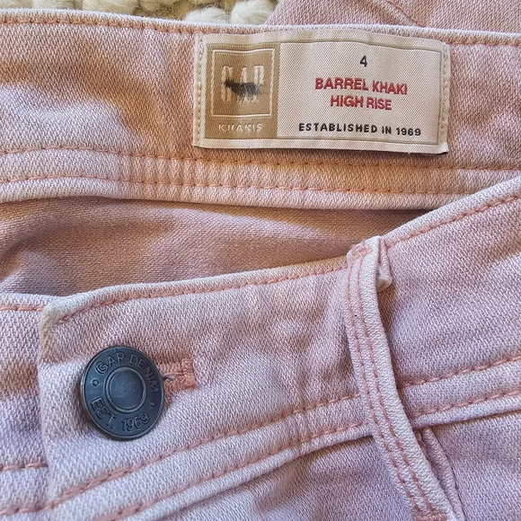 Gap Barrel Khaki High-rise Dusty Pink Women's Jeans Size 4. - Picture 7 of 7